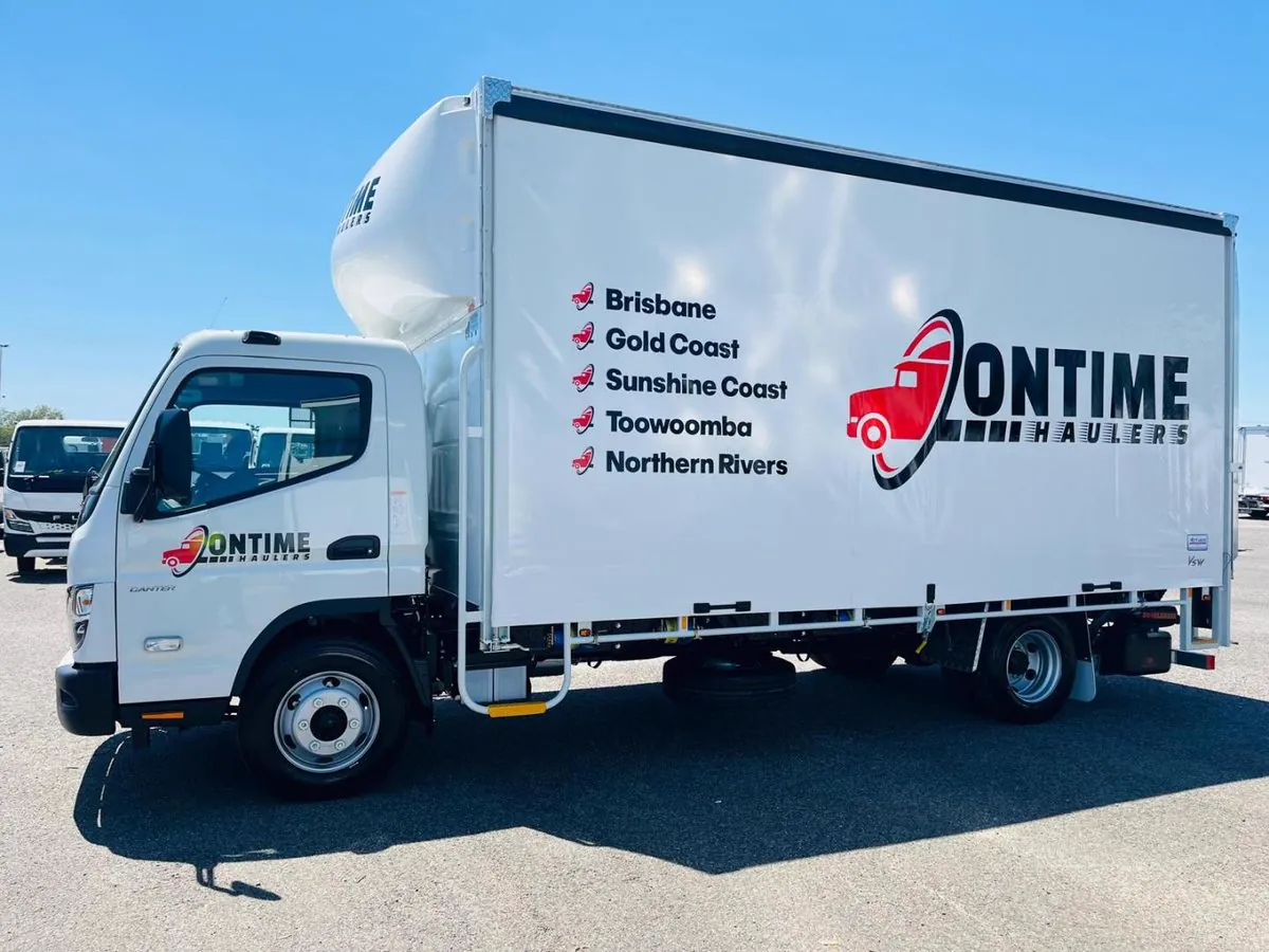Ontime Haulers vehicle collecting inbound air cargo near Brisbane Airport for delivery